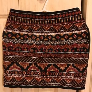 NWT H&M embroidered & beaded skirt